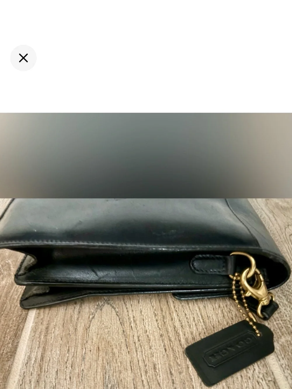 Coach Vintage Bridle Attaché Black Leather with Brass Lock